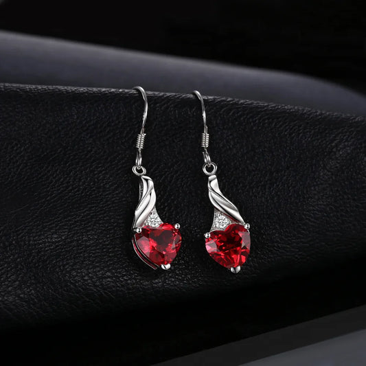 Radiant Heart Silver Earrings