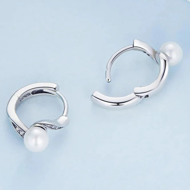 Pearl Elegance Silver Earrings