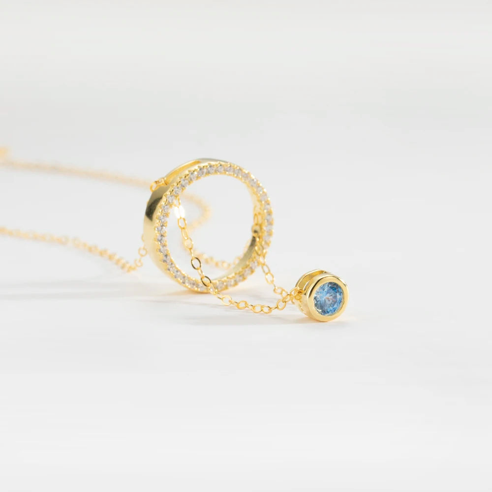Blue Glow Silver Necklace