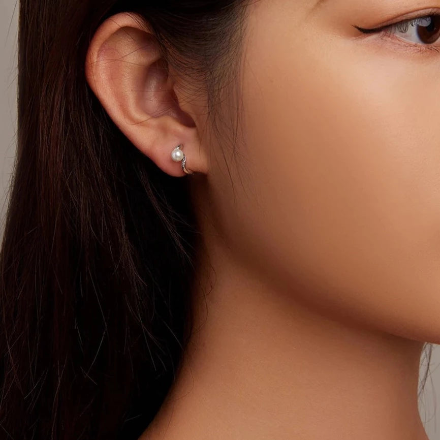 Pearl Elegance Silver Earrings