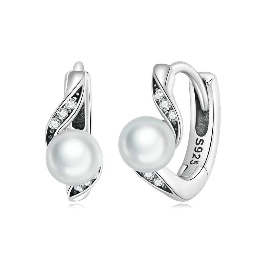 Pearl Elegance Silver Earrings