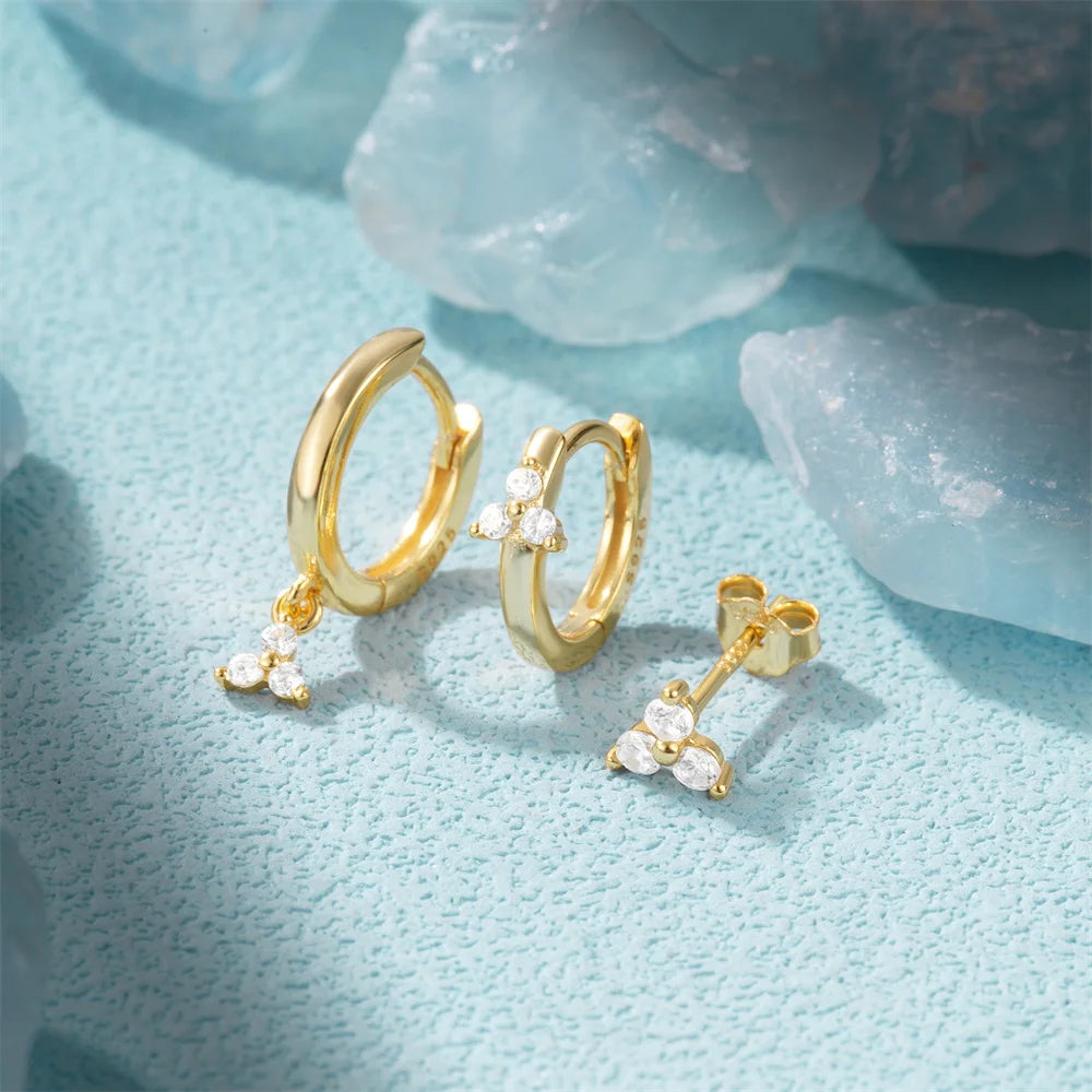 Dreamscape 3 Pieces Silver Earrings