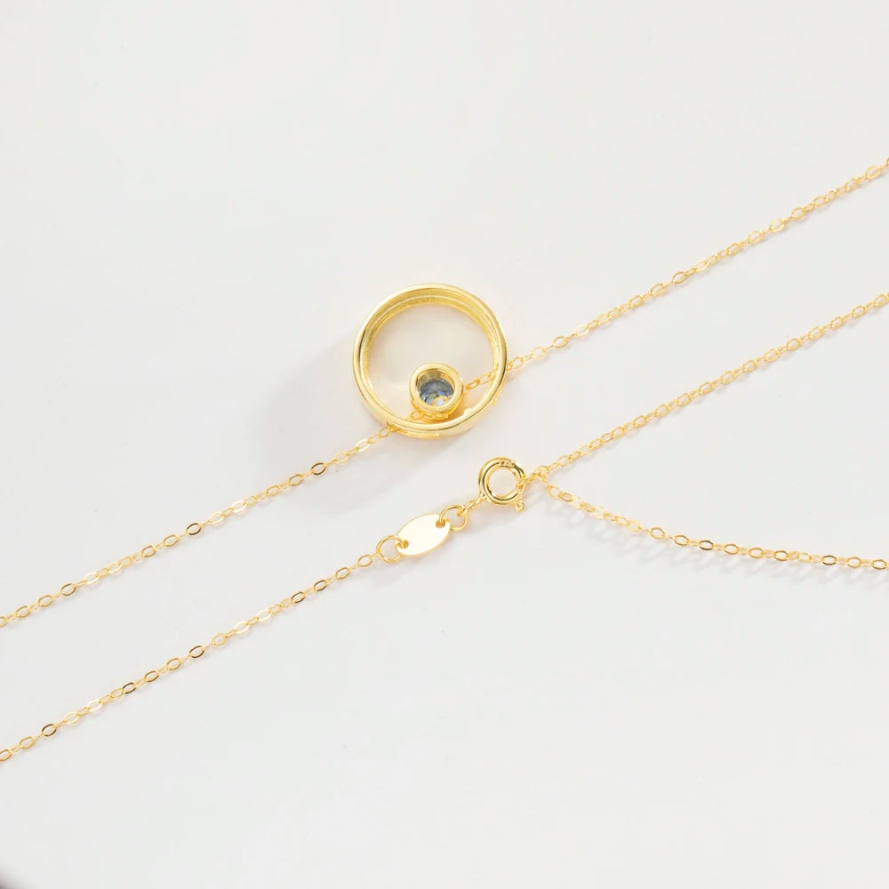 Blue Glow Silver Necklace