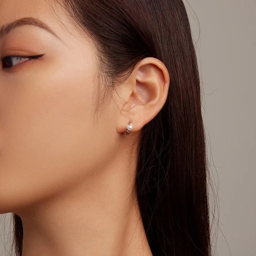 Pearl Elegance Silver Earrings