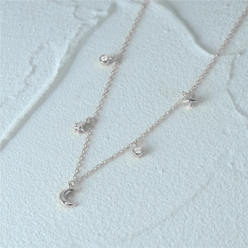 Night Sky Silver Necklace