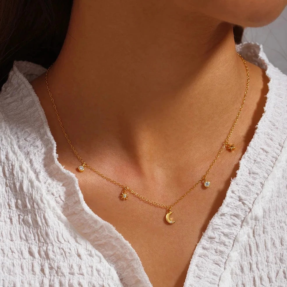 Night Sky Silver Necklace