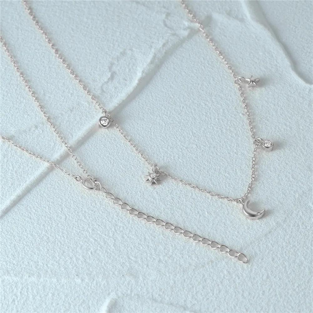 Night Sky Silver Necklace