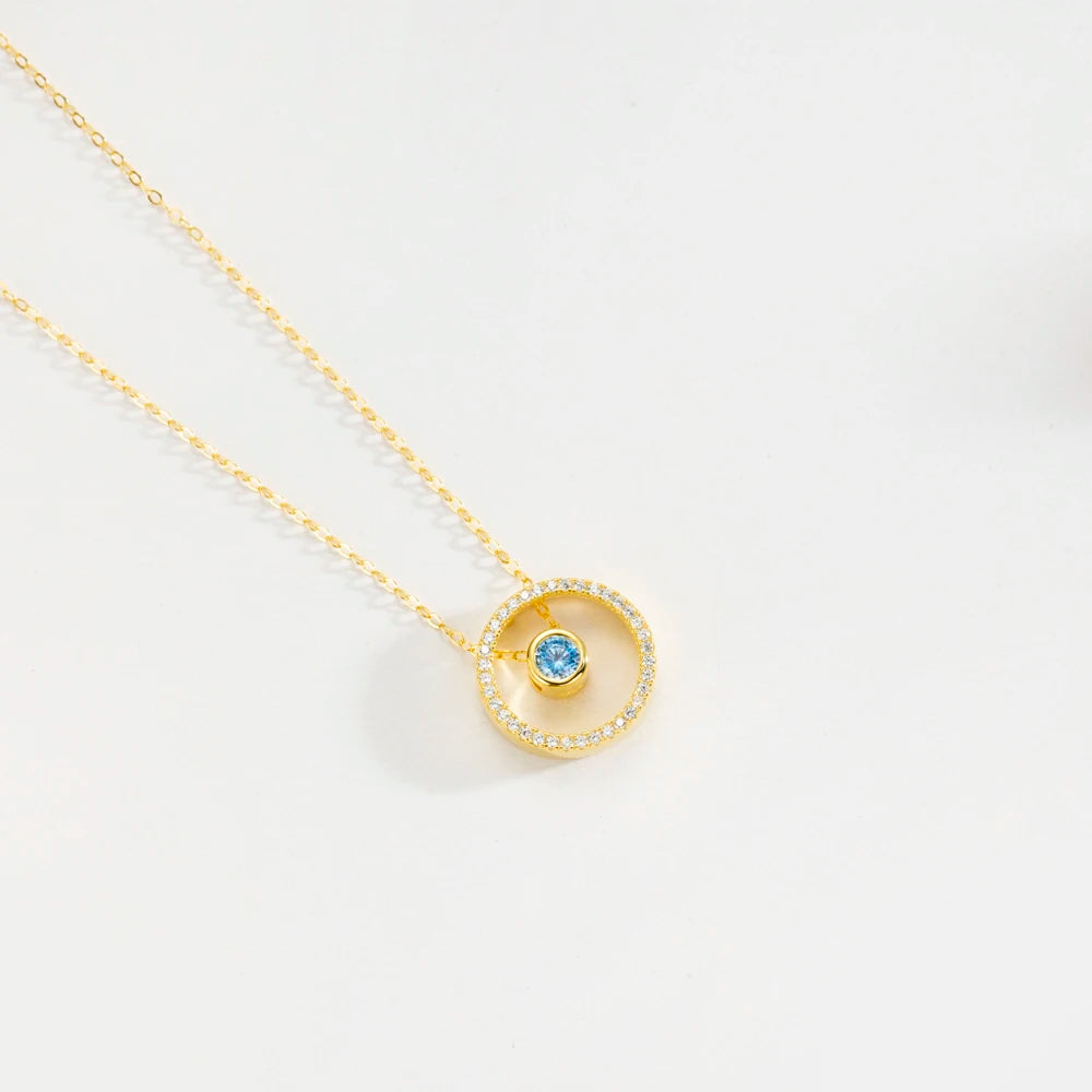 Blue Glow Silver Necklace