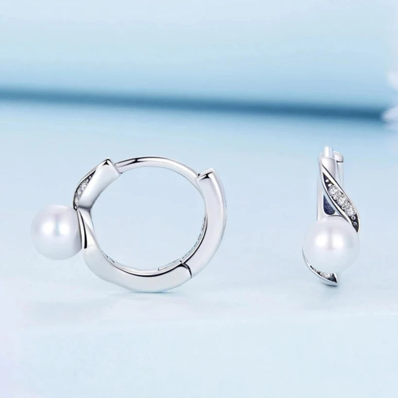 Pearl Elegance Silver Earrings