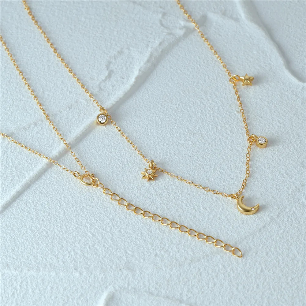 Night Sky Silver Necklace