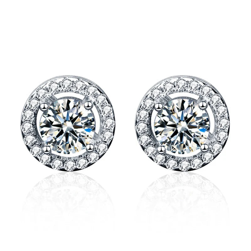 Frosty Glow Silver Earrings with high-clarity cubic zirconia, perfect for everyday elegance.