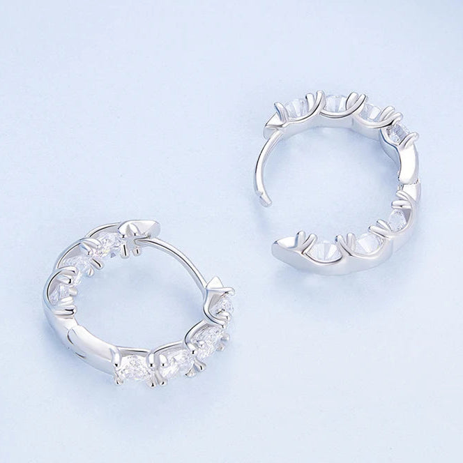Timeless Eclipse Spark Hoops made from high-quality sterling silver.