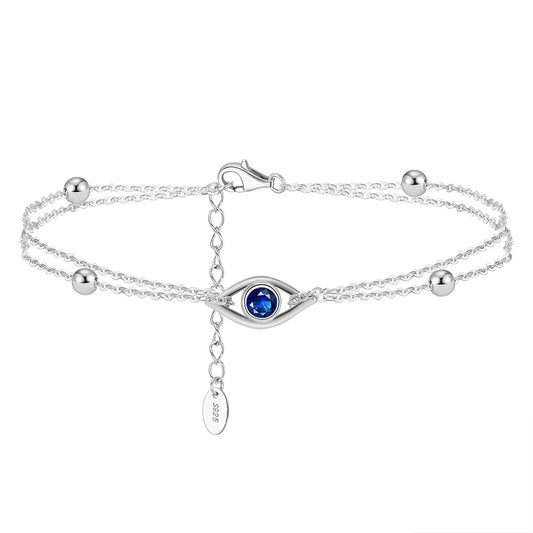 Sirene Sight Silver Bracelet with a brilliant cubic zirconia centerpiece and a refined design.