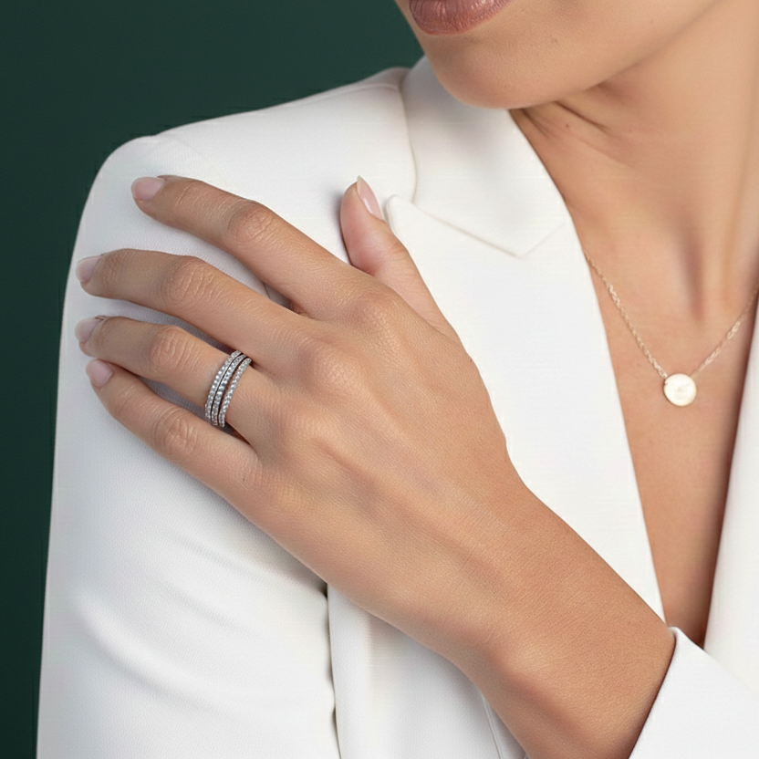 Moissanite Eternity Band