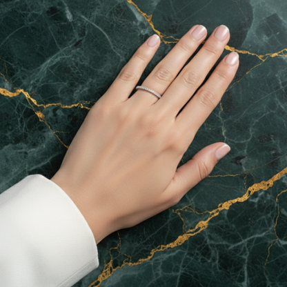 Moissanite Eternity Band