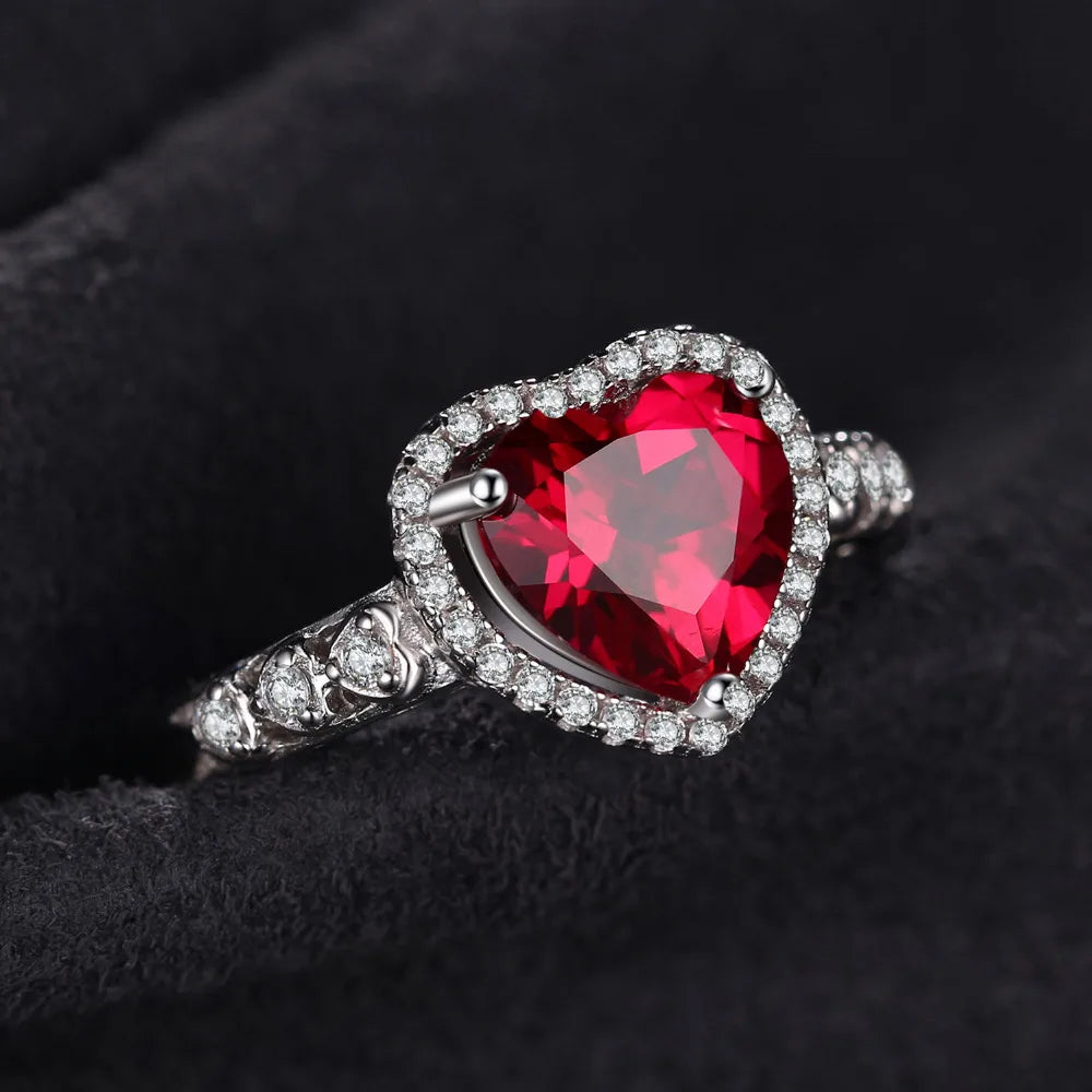 Ruby Love Silver Ring