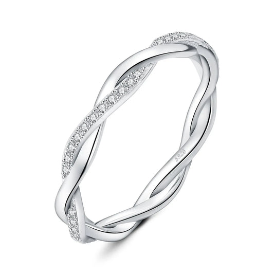 Infinity Cascade Silver Ring