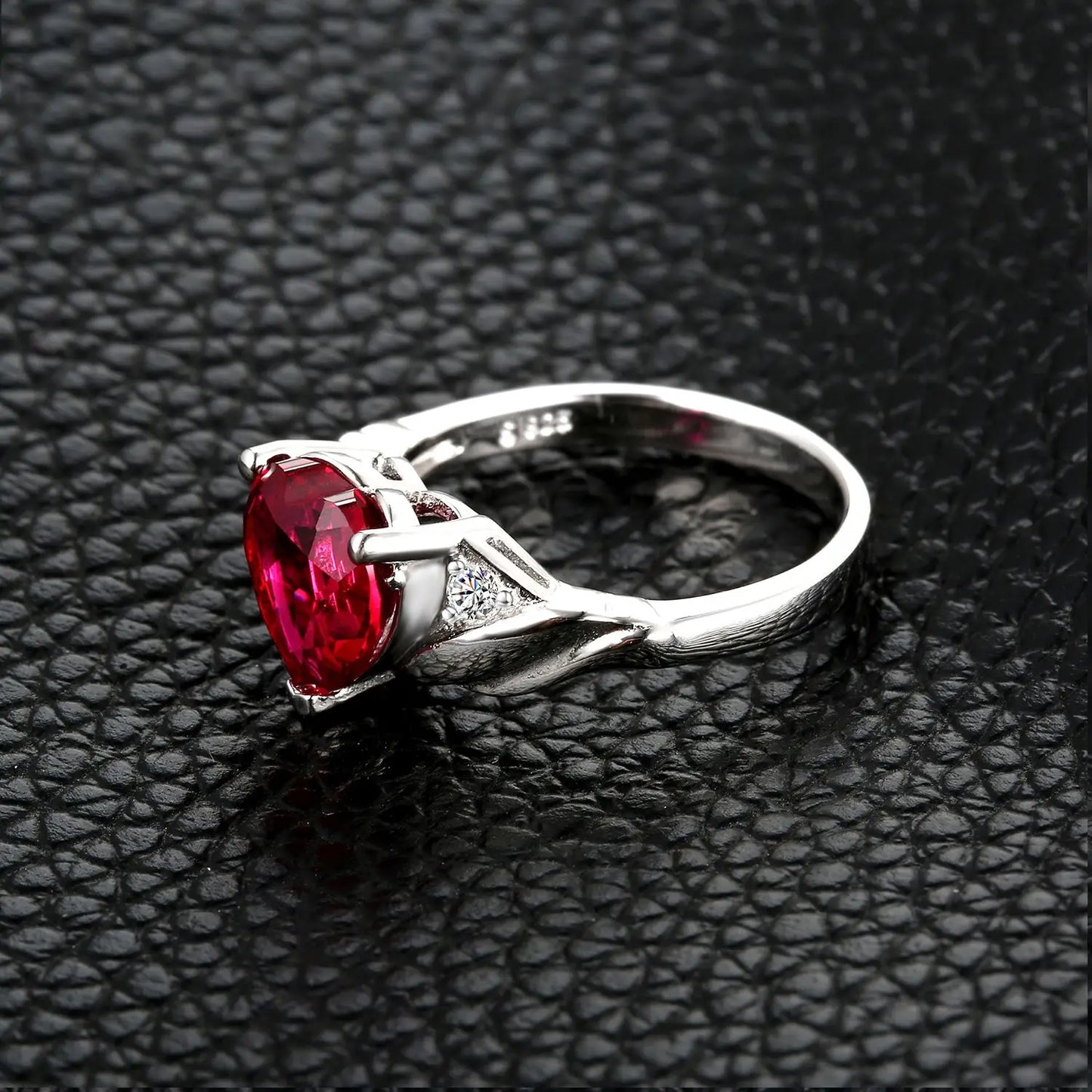 Radiant Heart Silver Ring