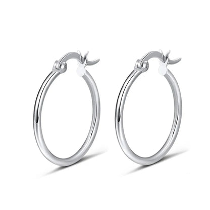 Timeless Hoop Silver Earrings