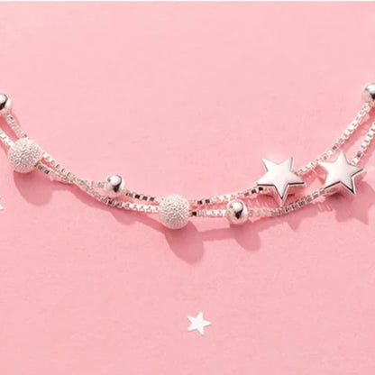 Stellar Radiance Silver Bracelet