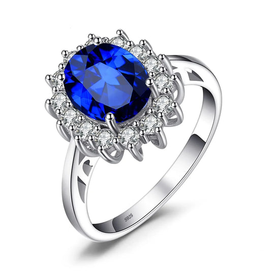 blue sapphite silver ring