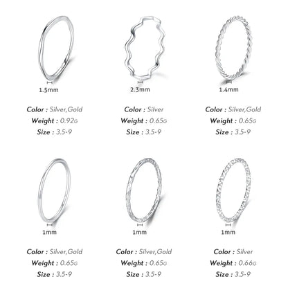 Stackable Silver Rings