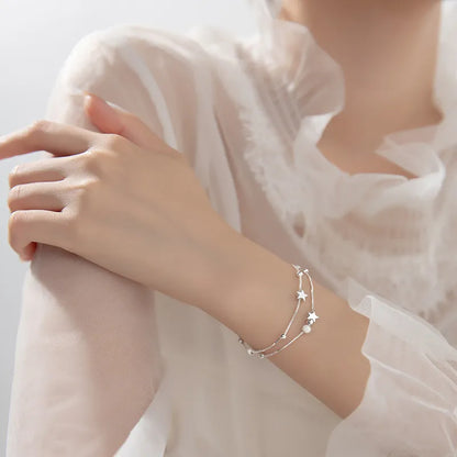 Stellar Radiance Silver Bracelet