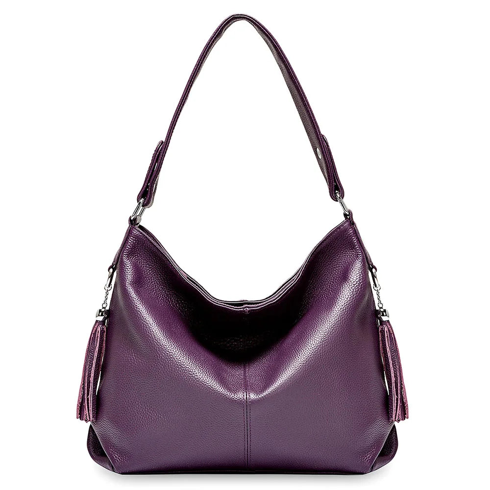 Dark purple hobo bag