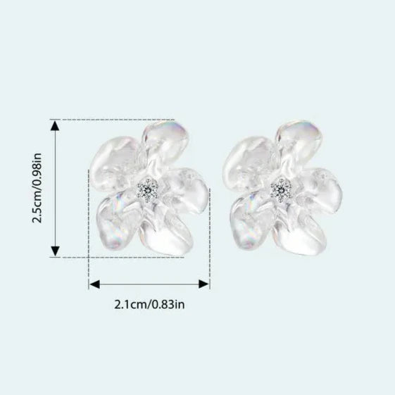 Dimentions of flower earrings