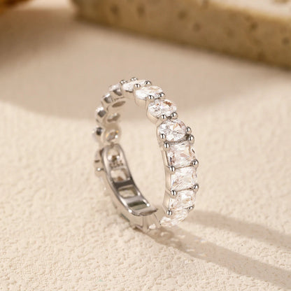 Luna Stacking Band Set styled with minimalist everyday jewelry for a timeless look.