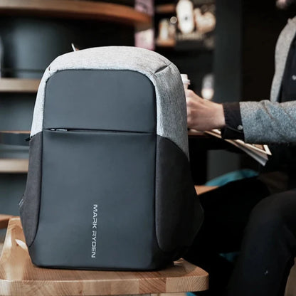 Professional backpack with built-in USB charging port, perfect for busy professionals needing to stay connected.