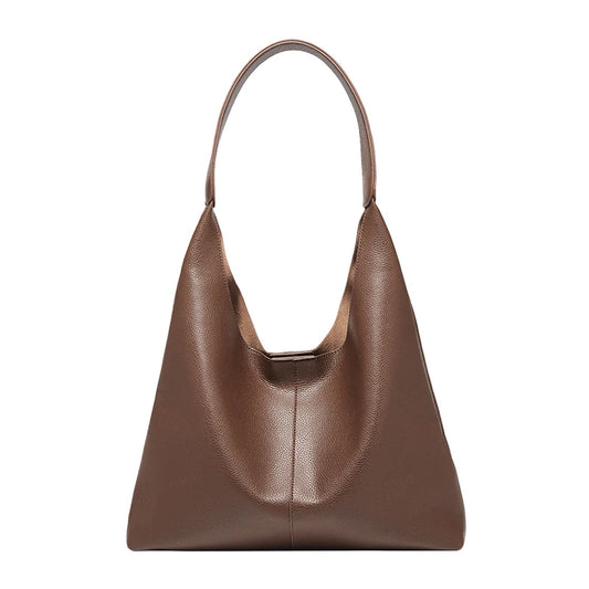 Elegant leather Urban Hobo Bag with a single strap and magnetic closure.