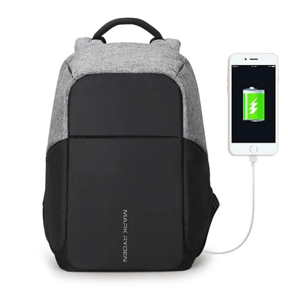 UrbanPro Business Backpack featuring a sleek design and built-in USB charging port for on-the-go convenience.